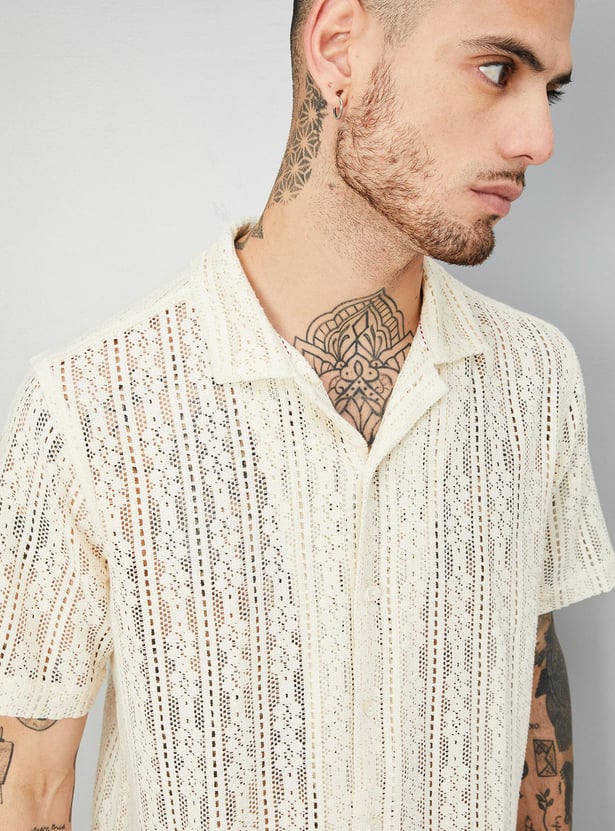 Men Lace Resort Shirt