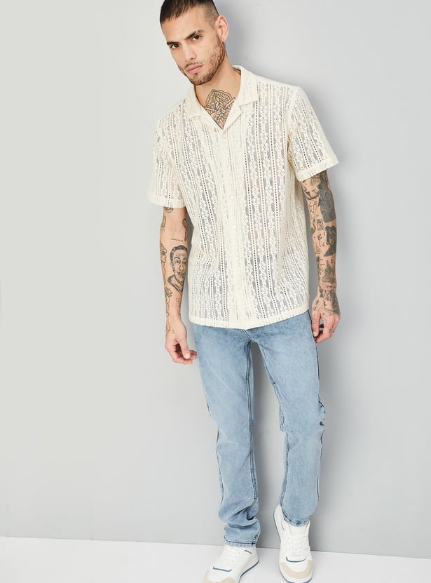 Men Lace Resort Shirt