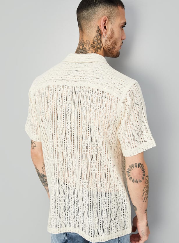 Men Lace Resort Shirt