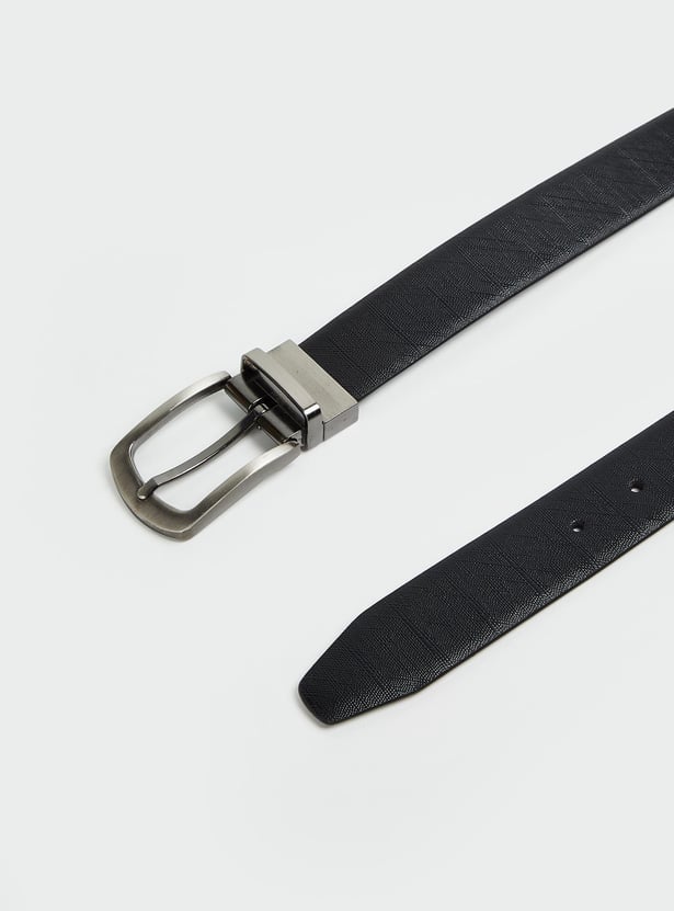 Men Solid Reversible Formal Belt