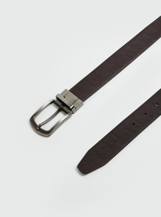 Men Solid Reversible Formal Belt