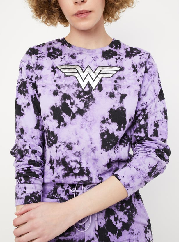 Women Tie & Dye Wonder Woman Sweatshirt