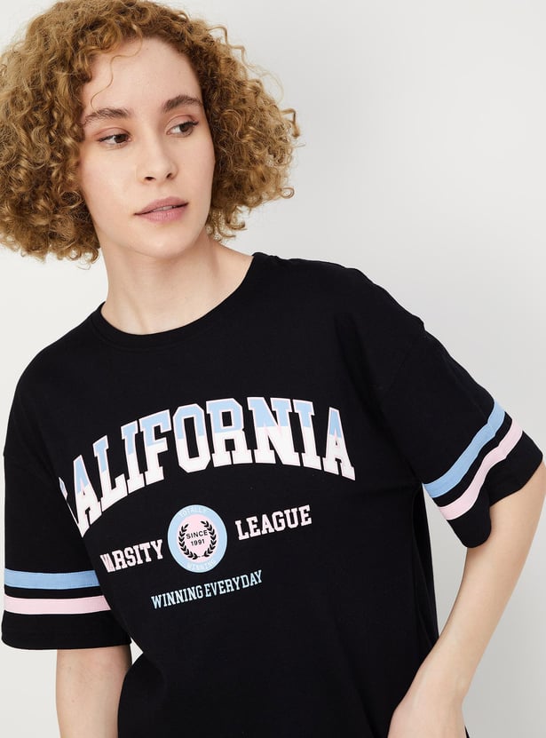 Women Oversized Printed T-shirt