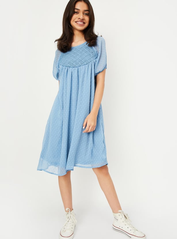 Casero & Associates Party Dots A-Line, Blue main image 1