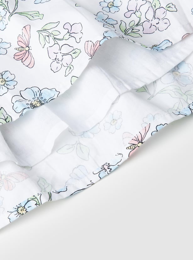 Girls Floral Printed A-line Dress