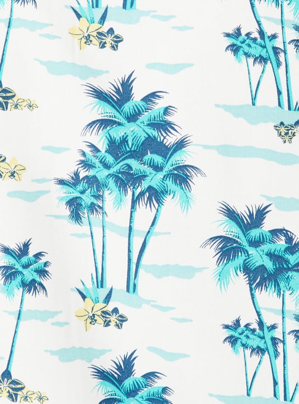 Boys Printed Resort Collar Shirt
