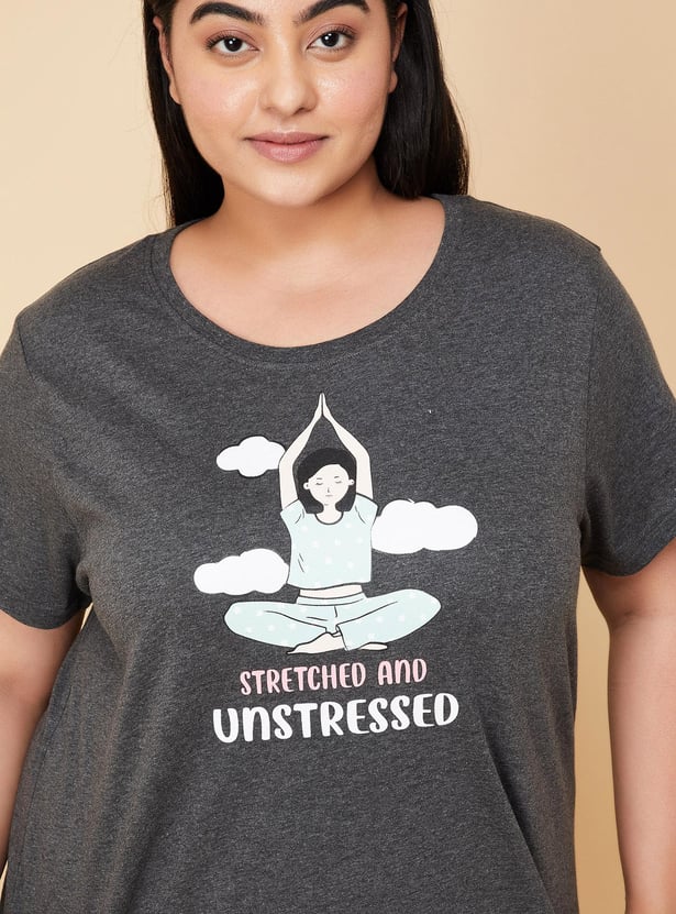 Women Mixed Print PJ Set