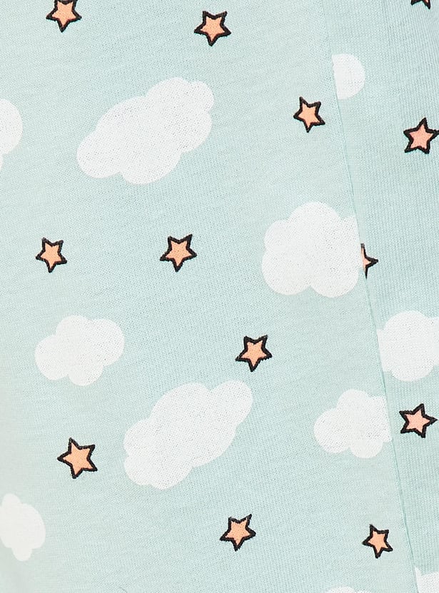 Women Mixed Print PJ Set