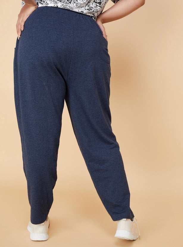 Women Solid Elasticated Track Pants