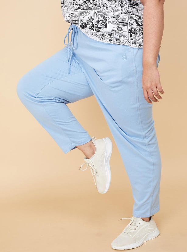 Women Solid Elasticated Track Pants