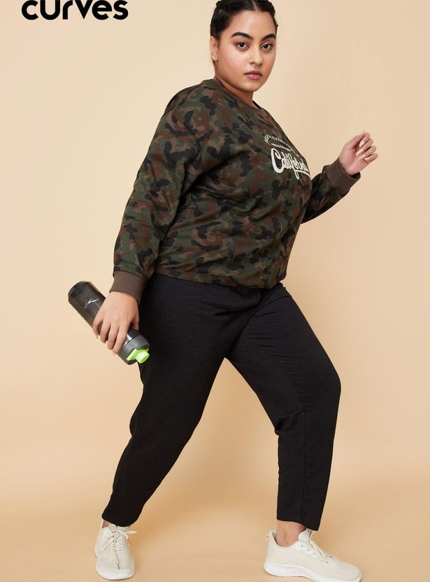 Women Solid Elasticated Track Pants