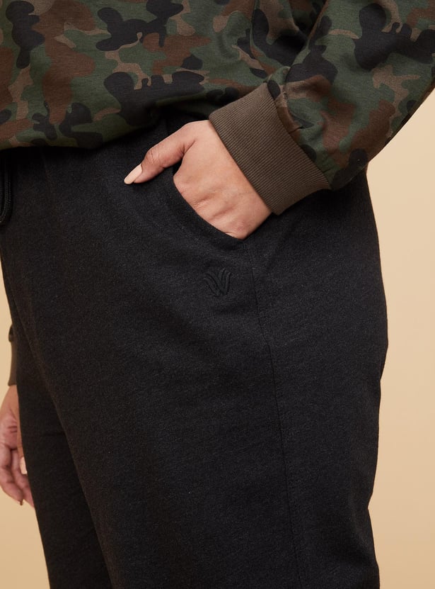 Women Solid Elasticated Track Pants
