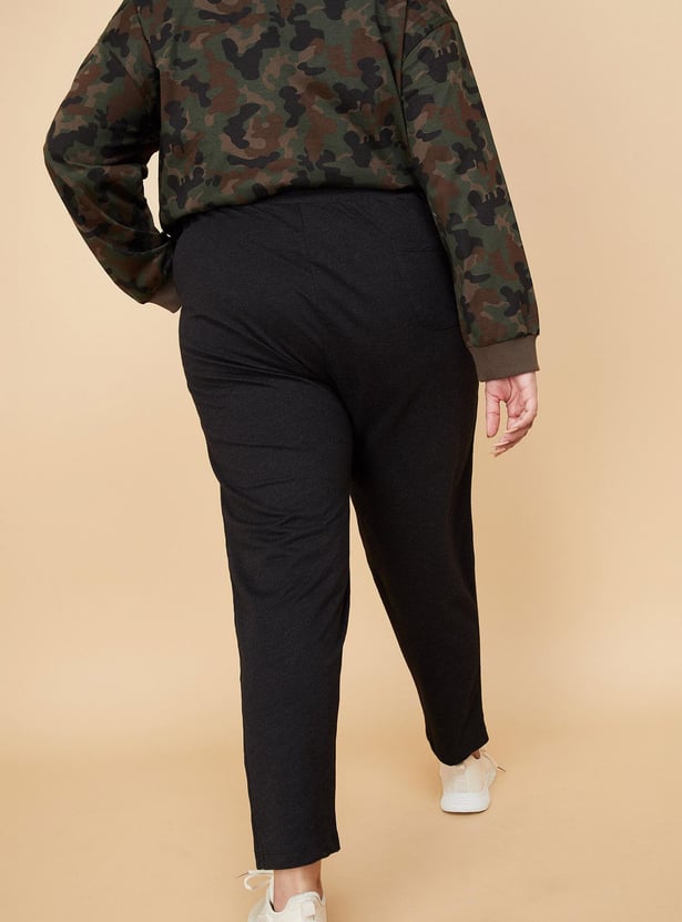 Women Solid Elasticated Track Pants