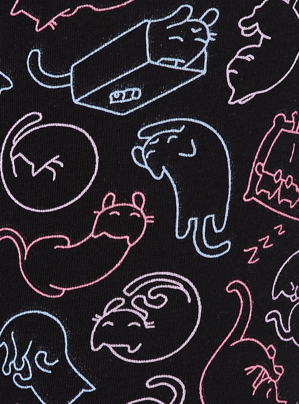 Girls Printed Full-Length Leggings