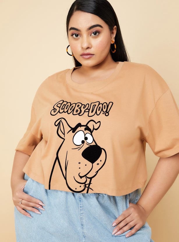 Women Scooby Doo Printed Cropped T-shirt