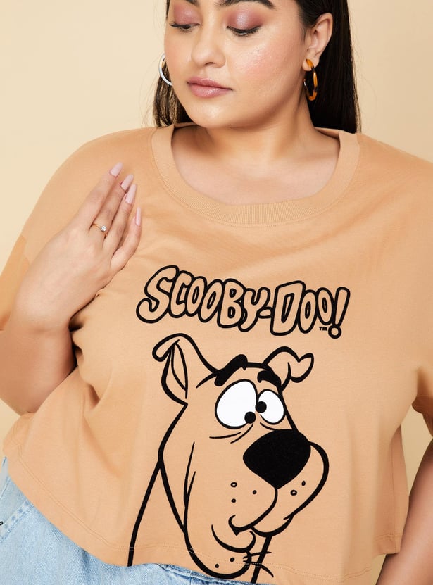 Women Scooby Doo Printed Cropped T-shirt
