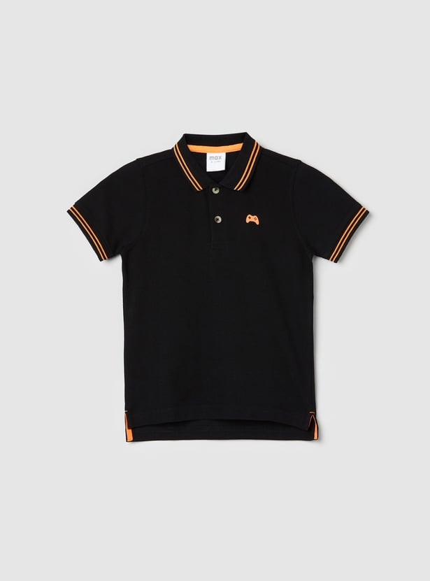 Boys Solid Polo T-shirt