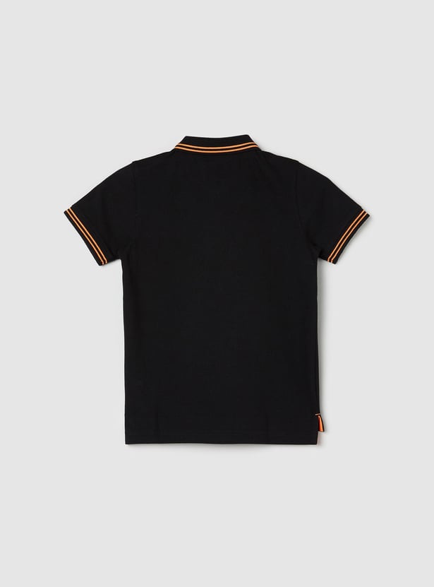 Boys Solid Polo T-shirt