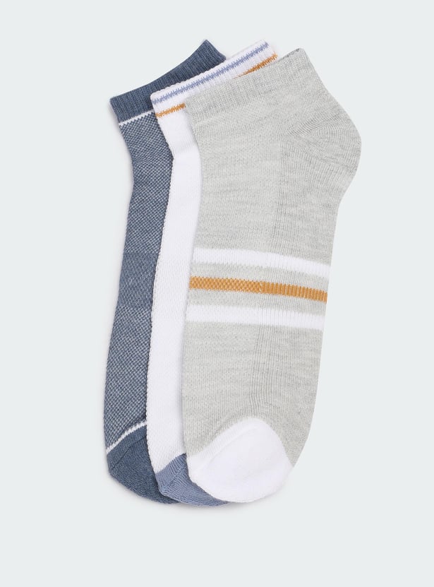 Gant Men Cream Striped Ankle Length Socks main image 1