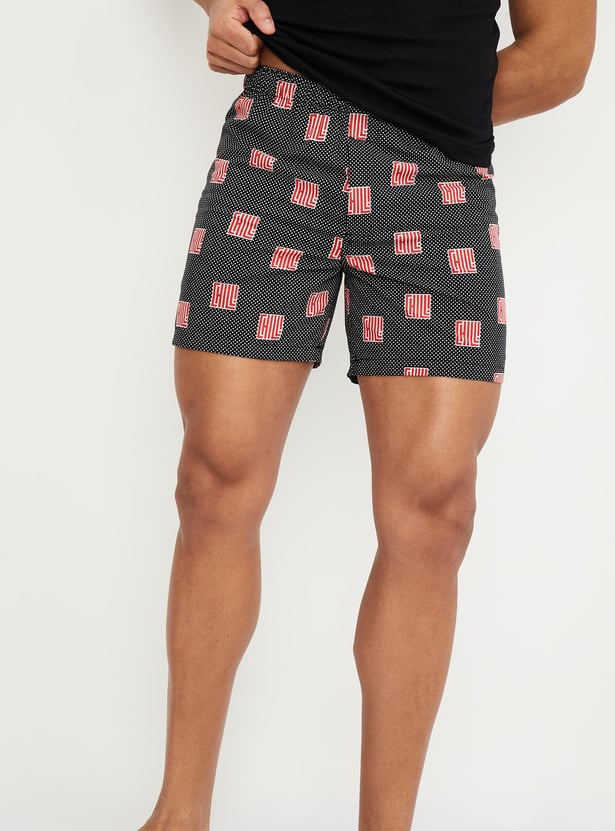 Men Printed Elasticated Boxers