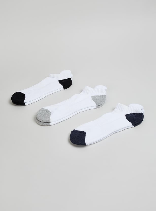 Men Colourblocked Ankle Length Socks - Pack of 3