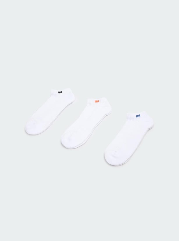 Men Solid Ankle Length Socks - Pack of 3