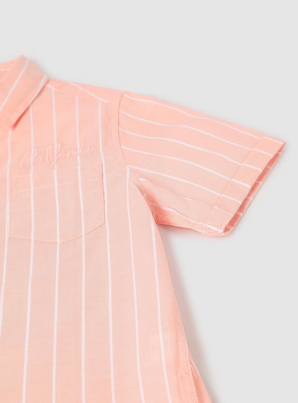 Boys Striped Casual Shirt