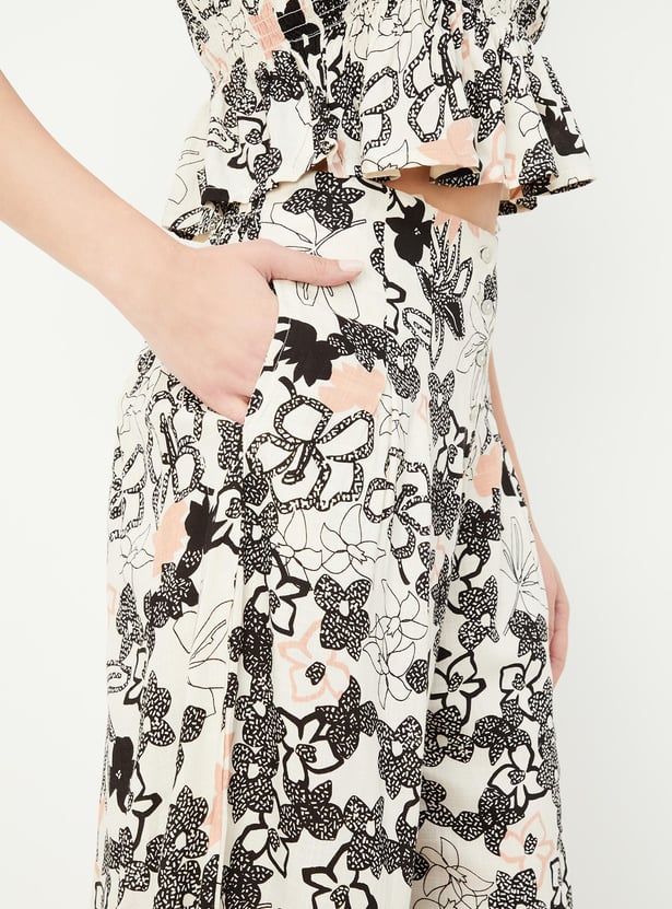 Women Printed Smocked Co-Ord Set