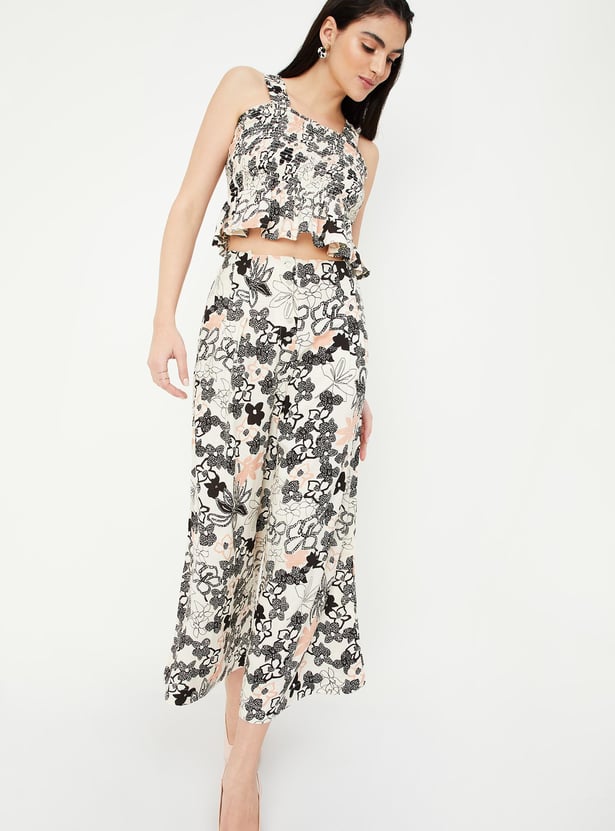Women Printed Smocked Co-Ord Set