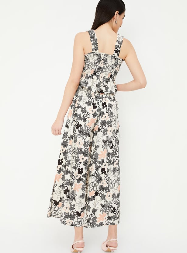 Women Printed Smocked Co-Ord Set