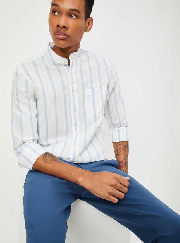 Men Regular Fit Striped Casual Shirt