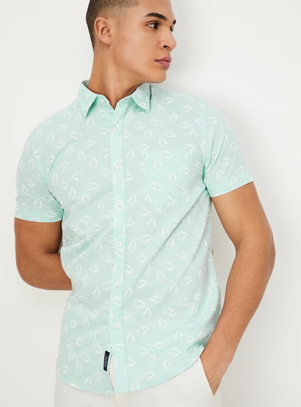 Men Printed Smart Casual Shirt
