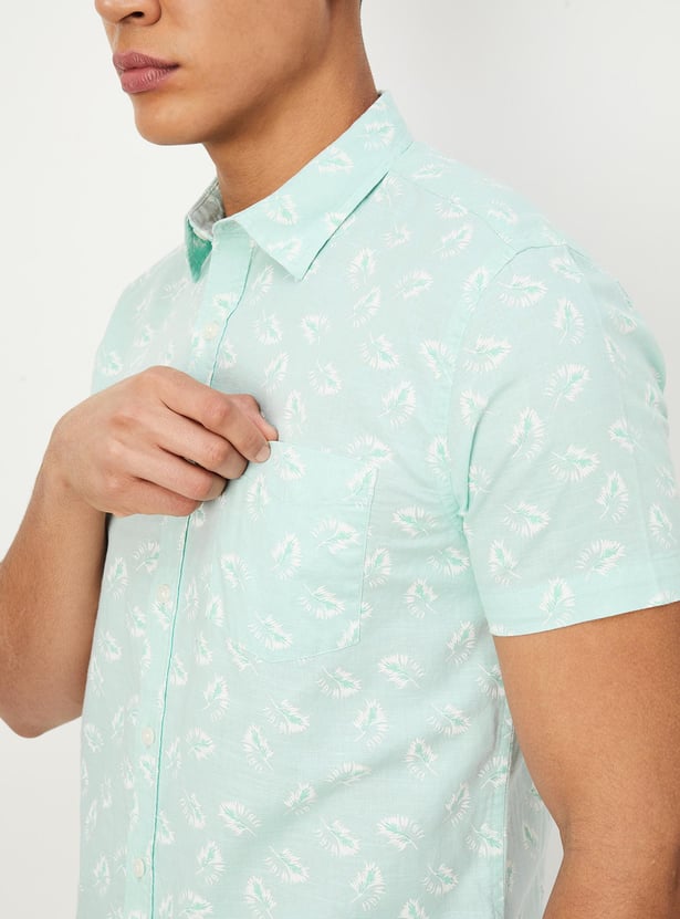 Men Printed Smart Casual Shirt