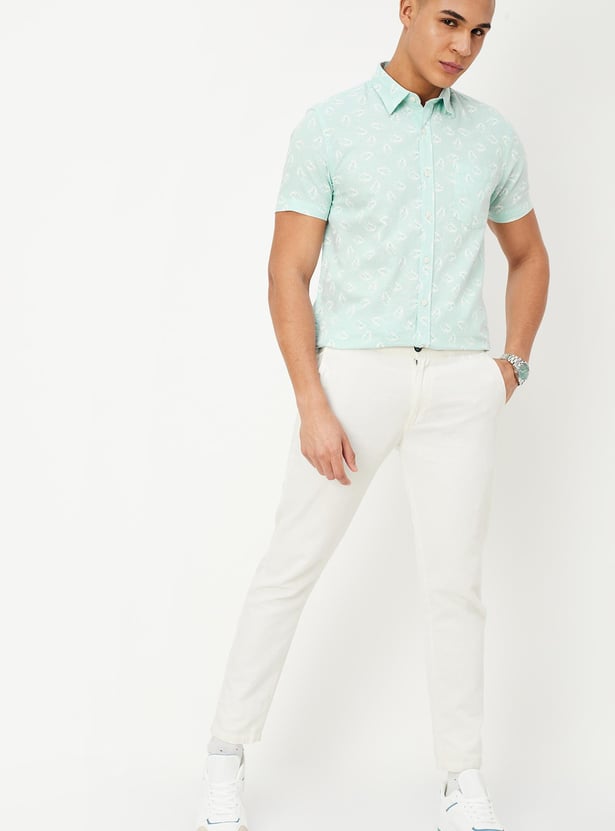 Men Printed Smart Casual Shirt