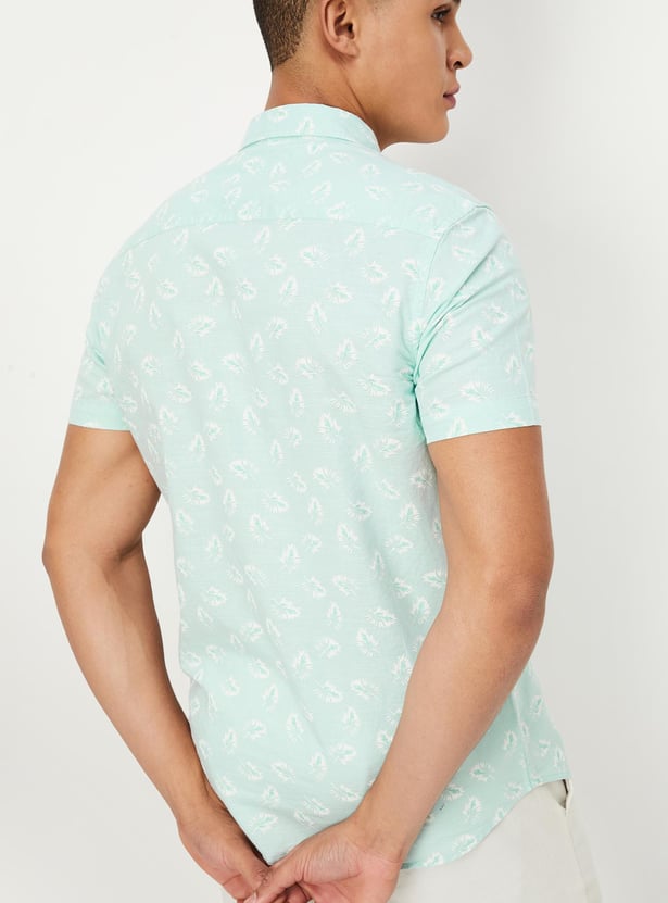 Men Printed Smart Casual Shirt