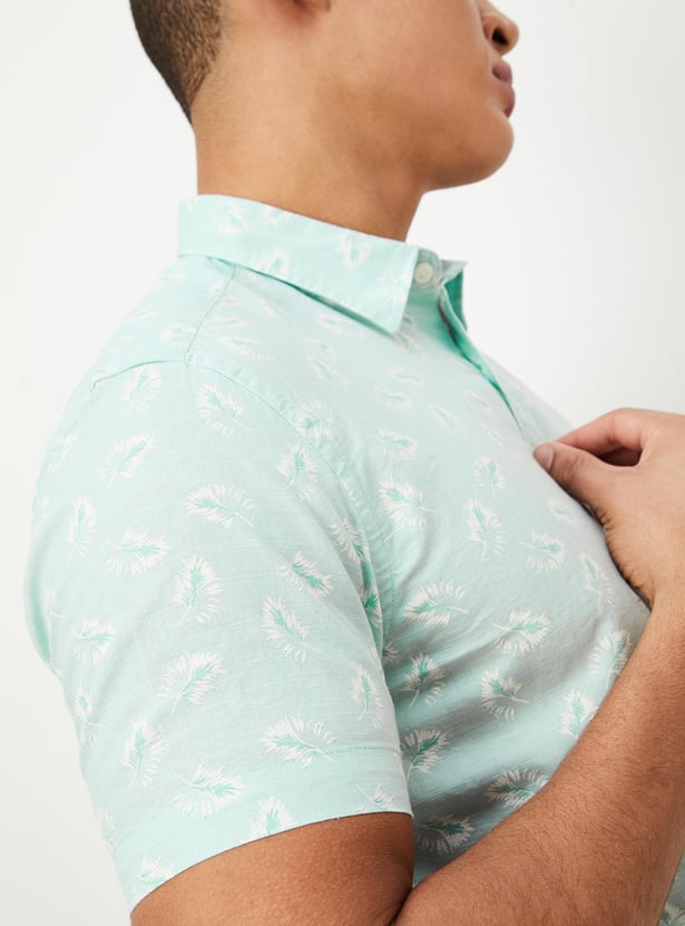 Men Printed Smart Casual Shirt