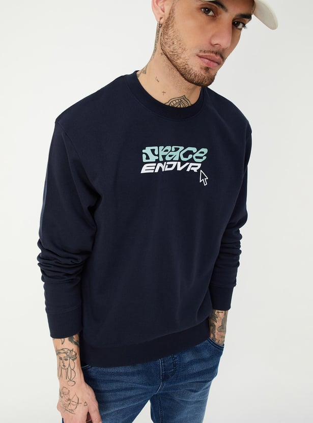 Men Typographic Printed Sweatshirt