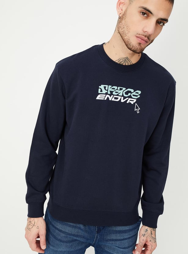 Men Typographic Printed Sweatshirt