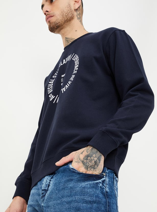 Men Typographic Printed Sweatshirt