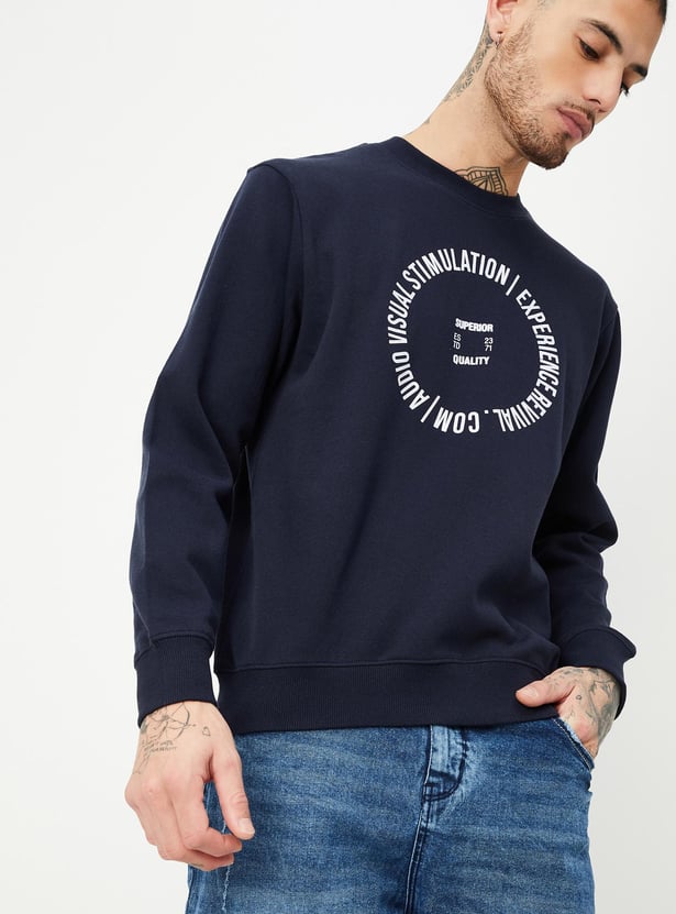 Men Typographic Printed Sweatshirt