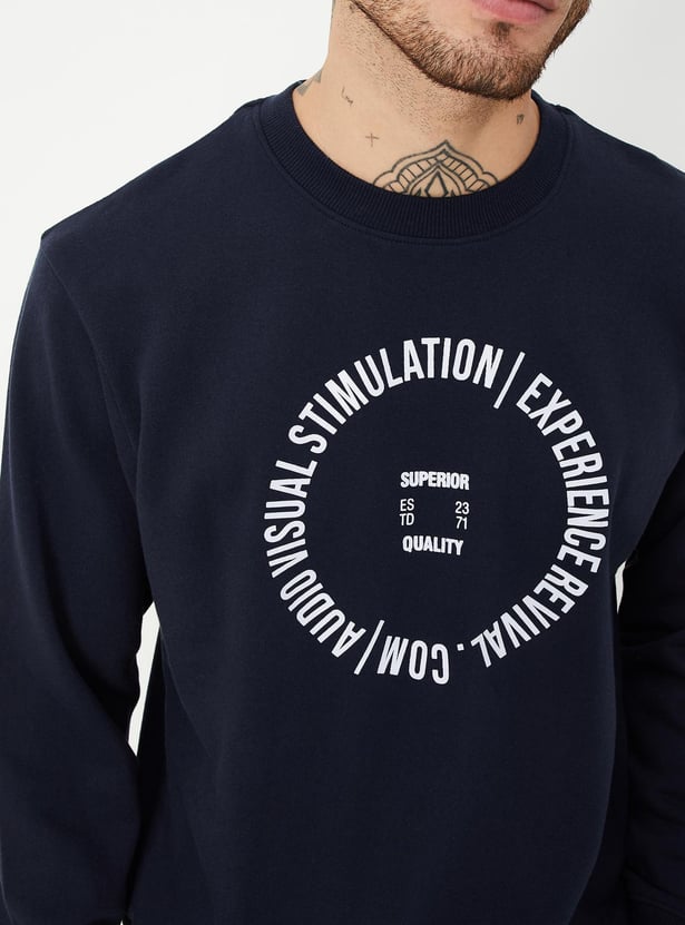 Men Typographic Printed Sweatshirt