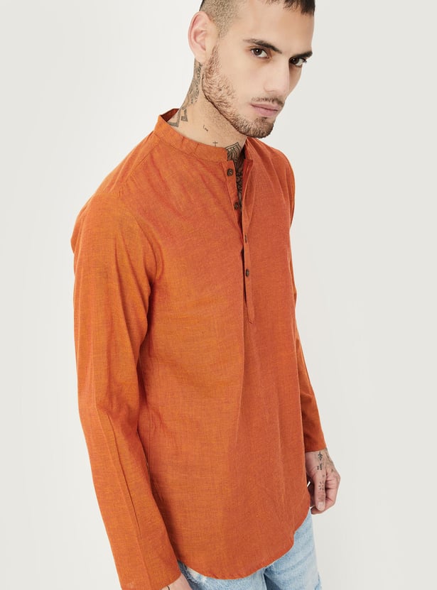 Men Solid Short Kurta