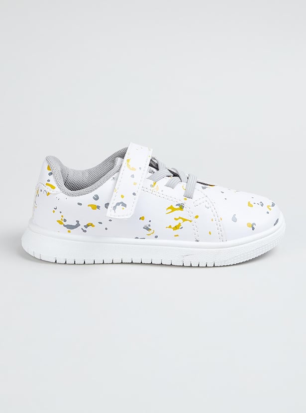 Boys Printed Velcro Strap Sneakers