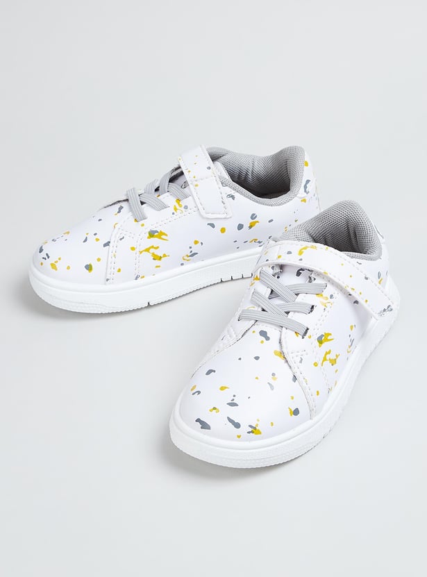 Boys Printed Velcro Strap Sneakers