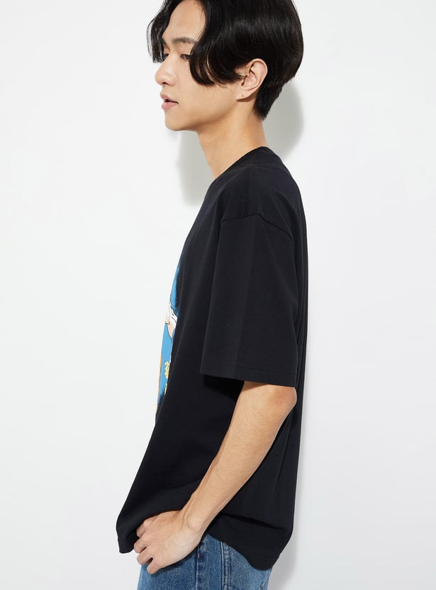 URB_N Men Oversized Dragon Ball-Z Printed T-shirt