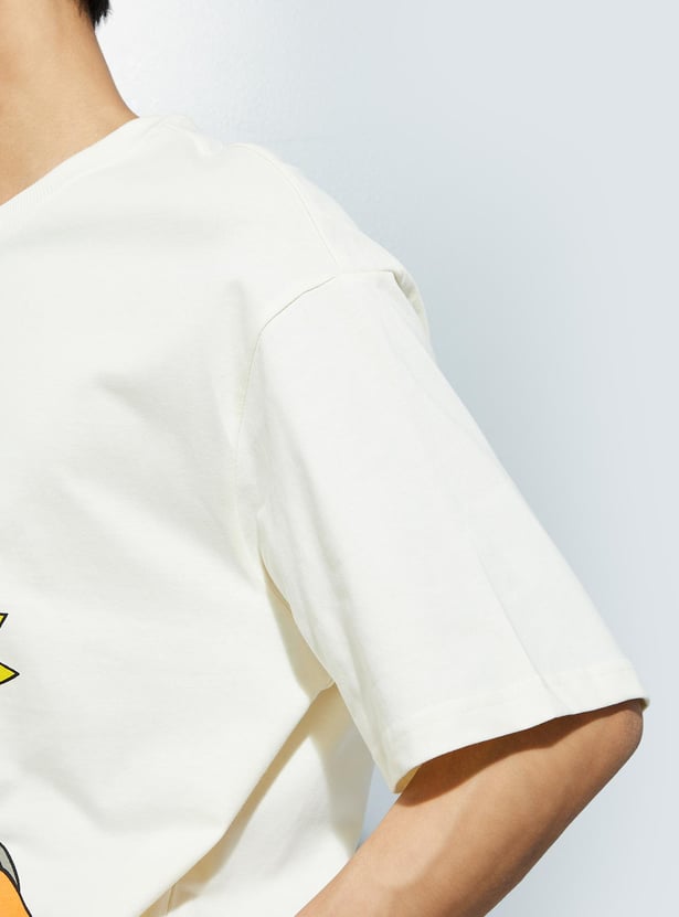 URB_N Men Oversized Naruto Printed T-shirt