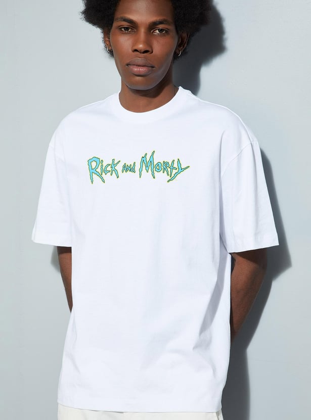 URB_N Men Oversized Rick & Morty T-shirt