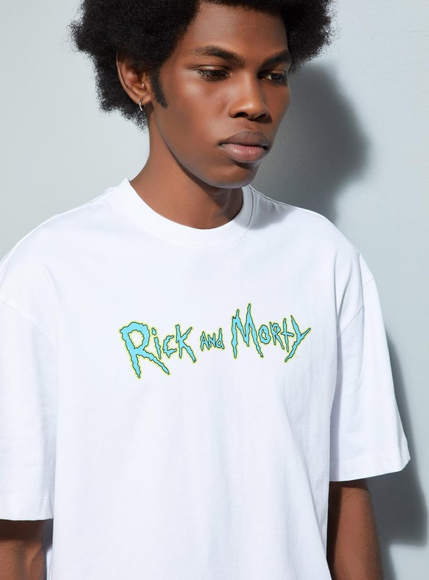 URB_N Men Oversized Rick & Morty T-shirt