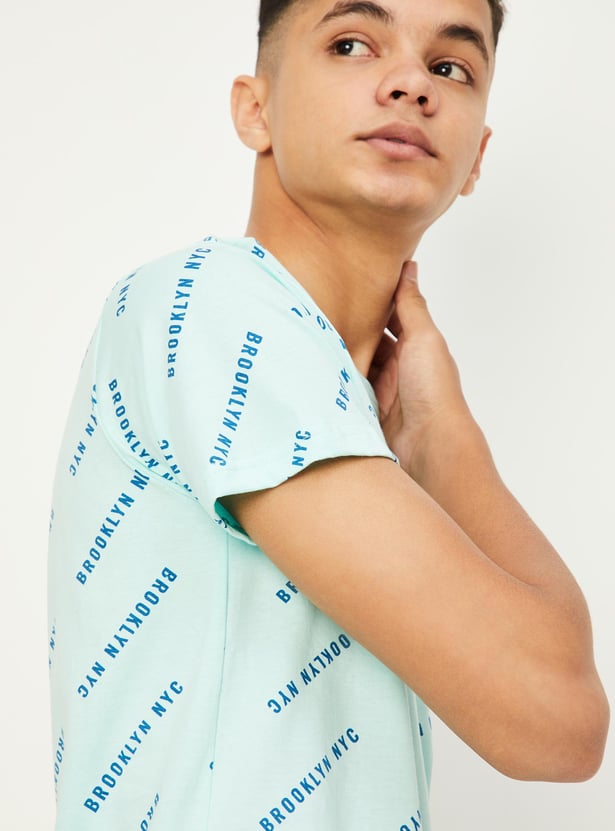 Boys Typographic Printed T-shirt