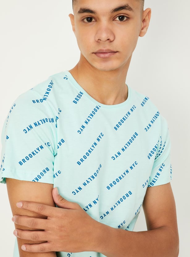 Boys Typographic Printed T-shirt
